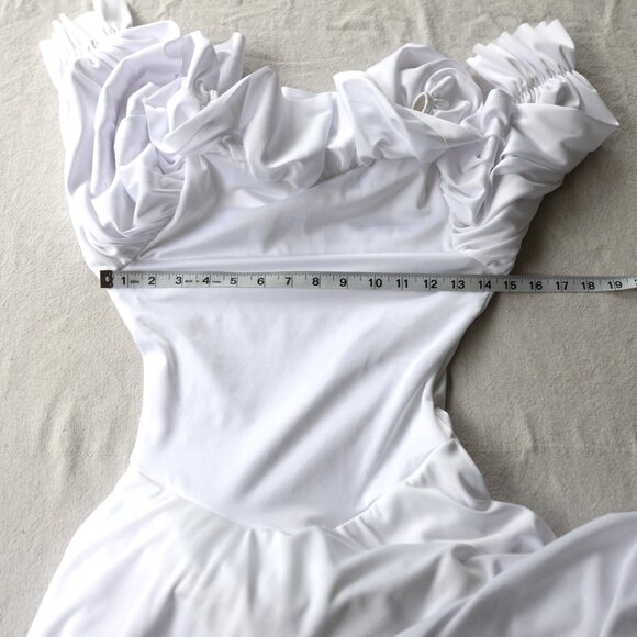 White Ruffle Dress | Cottagecore BridgertonCore Romantic Academia - Picture 8 of 8